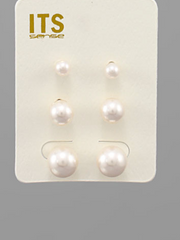 Pearl Stud Trio Set