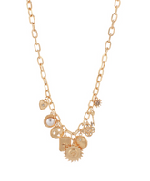 Spike Coin Charm Necklace