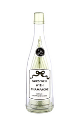 Pairs Well Champagne Bottle + Glass Set