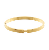 Textured H Gold Bangle