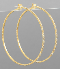 Gold Rhinestone Hoop (60MM)