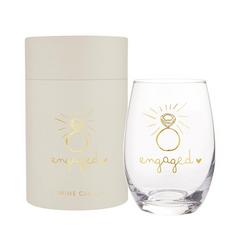 Engaged Wine Glass