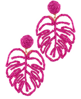 Raffia Leaf Earring