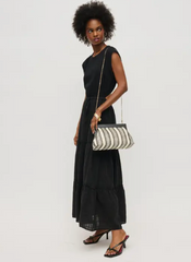 Margo Straw Stripe Clutch