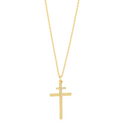 Pave + Cross Necklace