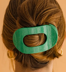 Teleties Flat Large Hair Clip (shamrock shimmer)