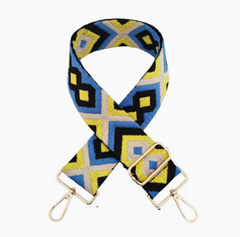 Yellow/Blue Boho Crossbody Strap