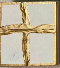 Gold Cross Block (4"x4")