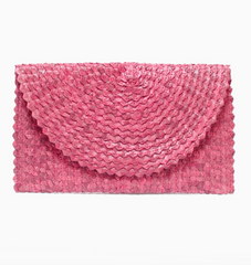 Summer Straw Clutch (pink)
