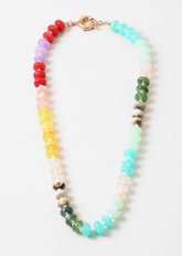 Retro Rainbow Bead Necklace