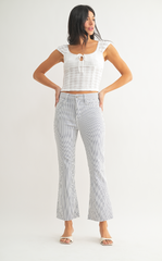 Pinstripe HR Crop Flare