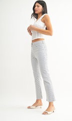 Pinstripe HR Crop Flare