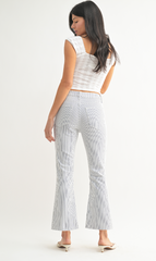 Pinstripe HR Crop Flare