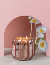Sweet Grace Pink Glass Candle