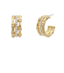 Starlit Bamboo Hoops