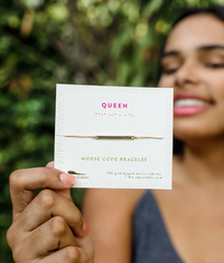 Queen Morse Code Bracelet