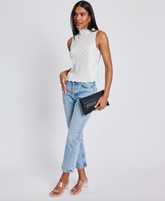 Priscilla Woven Clutch (black)