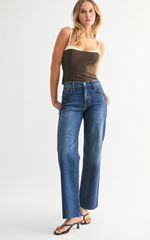 Slim Palazzo Scissor Cut Jean (dk denim)