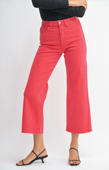 Slim Wide Leg Jean – Red Hot