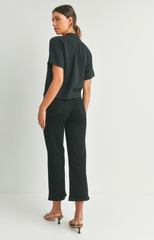 Slim Wide Leg Jean (black)