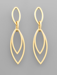 Gilded Petal Drop Earring