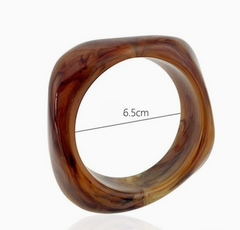 Modern Edge Resin Bangle