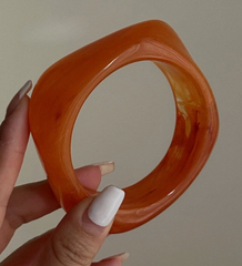 Modern Edge Resin Bangle