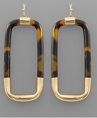 Tortoise Luxe Drop Earrings