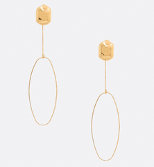 Golden Loop Drop Earrings