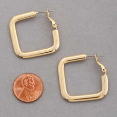 Bold Angle Hoop Earring