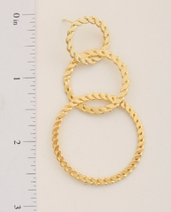 Triple Twist Hoop Earring