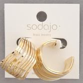 Waveform Hoop Earring