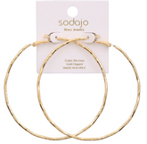 Textured Shine Hoop Earring