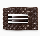 Quilted Flat Rectangle Clip (large/truly taupe))