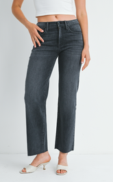 Slim Palazzo Scissor Cut Jean (wash black)
