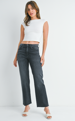 Slim Palazzo Scissor Cut Jean (wash black)