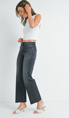 Slim Palazzo Scissor Cut Jean (wash black)