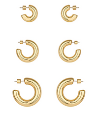 Golden Trio Hoop Set