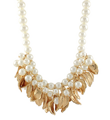 Aurora Leaf Pearl Necklace