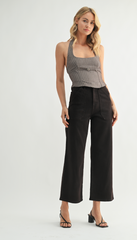 Utility Wide Leg Jean (chocolate)
