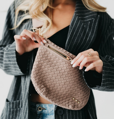 Suede Woven Bum Bag