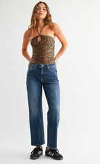 Mid Rise Slim Wide Leg (dk denim)