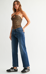 Mid Rise Slim Wide Leg (dk denim)