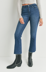 HR Crop Flare (dk denim)