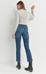 HR Crop Flare (dk denim)