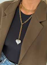 Two Timing Heart Necklace