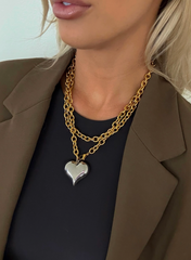 Two Timing Heart Necklace