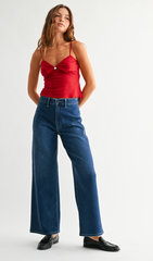 Hidden Pocket Denim Trouser