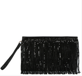 Glimmer Fringe Clutch