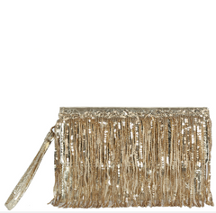 Glimmer Fringe Clutch